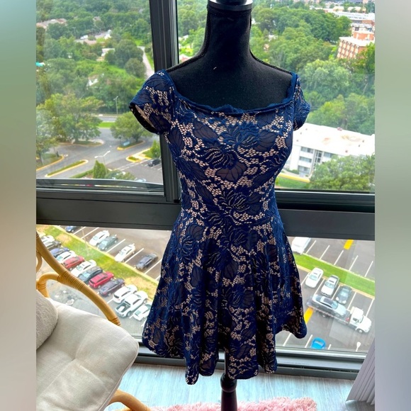 lace mini dress Dresses & Skirts - Vintage Lace fit and flare skater dress size small